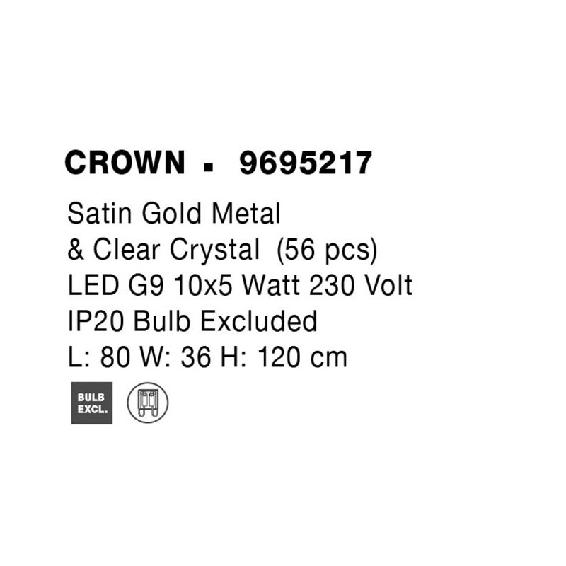 Pakabinamas šviestuvas CROWN 9695217